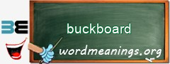 WordMeaning blackboard for buckboard